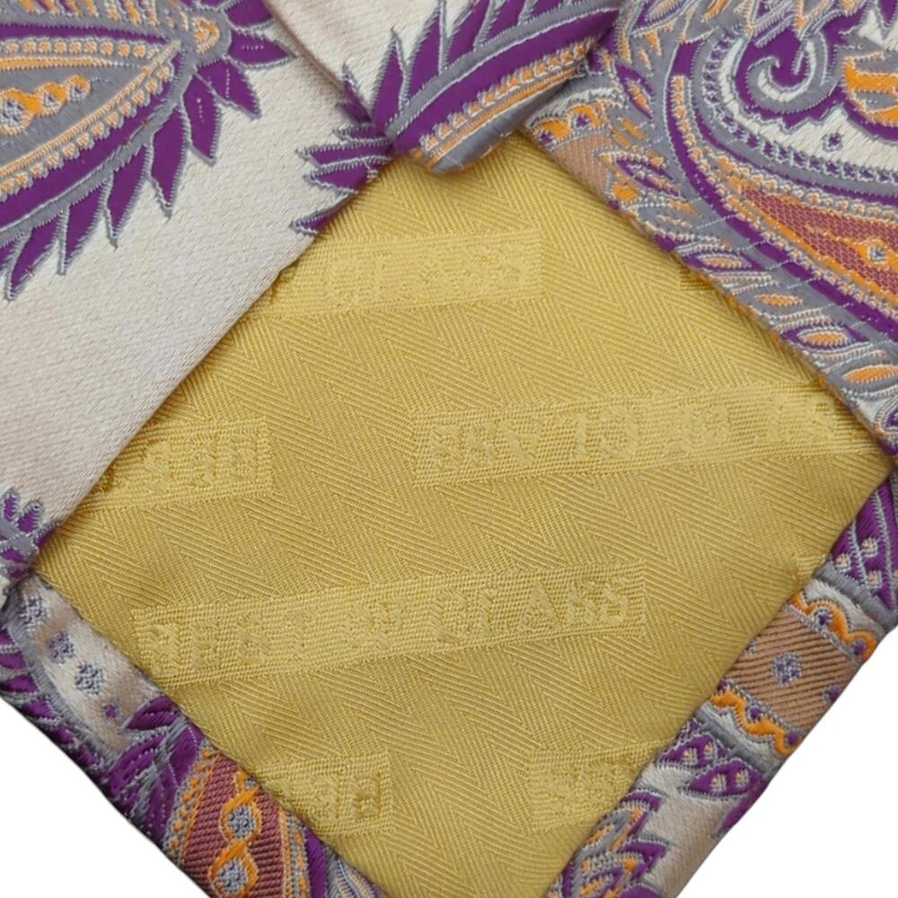 Robert Talbott Silk Tie‎ Paisley Cream Best Of Class Nordstrom 60.75"x3.25" USA - Picture 6 of 9
